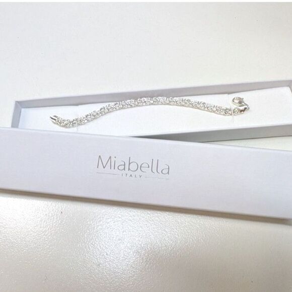 Miabella Italy Sterling Silver Bracelet - Picture 1 of 4